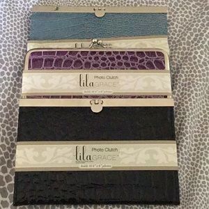 THREE LILA GRACE  PHOTO CLUTCHES